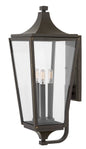 Jaymes Large Wall Mount Lantern In Light Bronze Finish