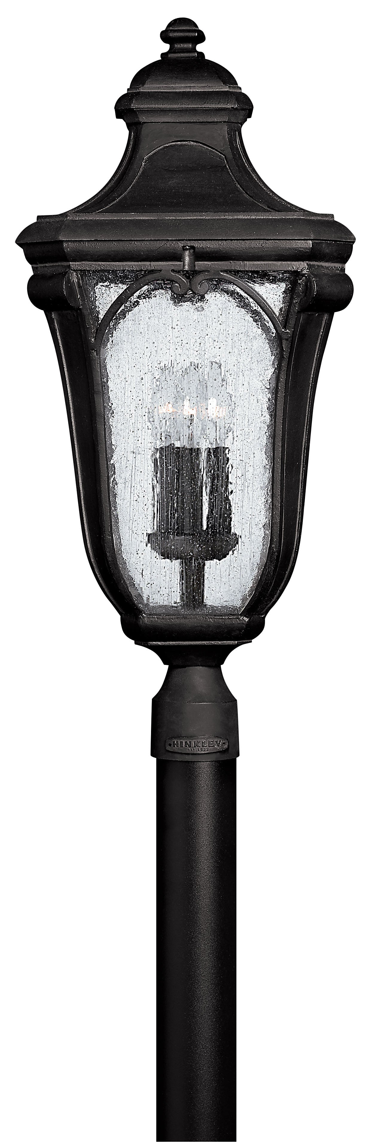 Trafalgar Large Post Top or Pier Mount Lantern In Black Finish