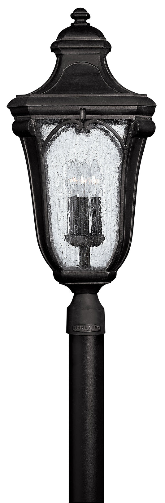 Trafalgar Large Post Top or Pier Mount Lantern In Black Finish
