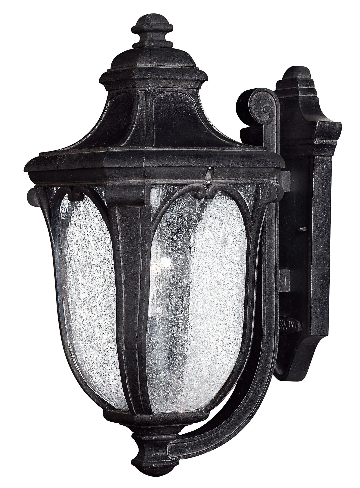 Trafalgar Medium Wall Mount Lantern In Black Finish