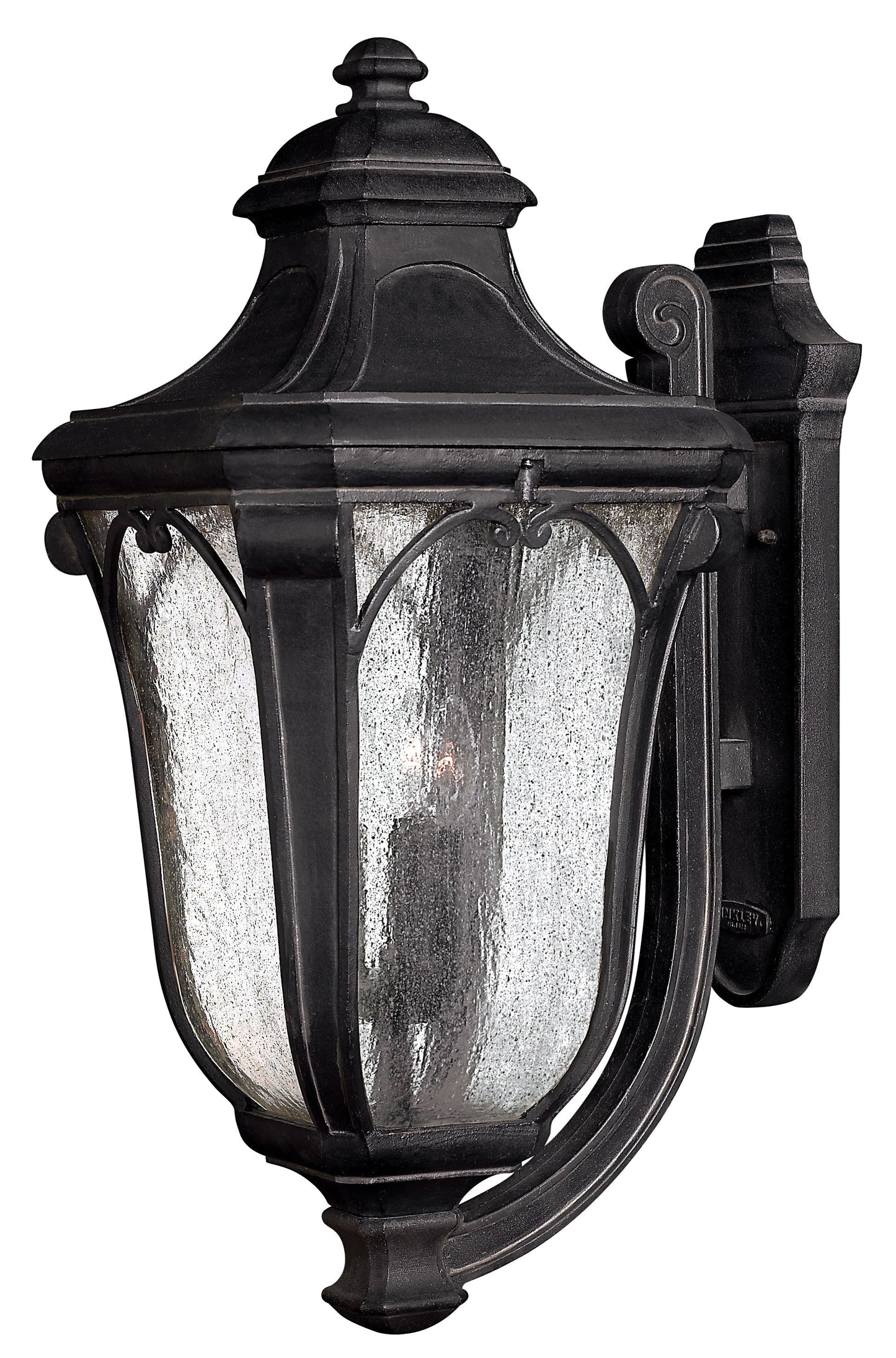 Trafalgar Large Wall Mount Lantern In Black Finish
