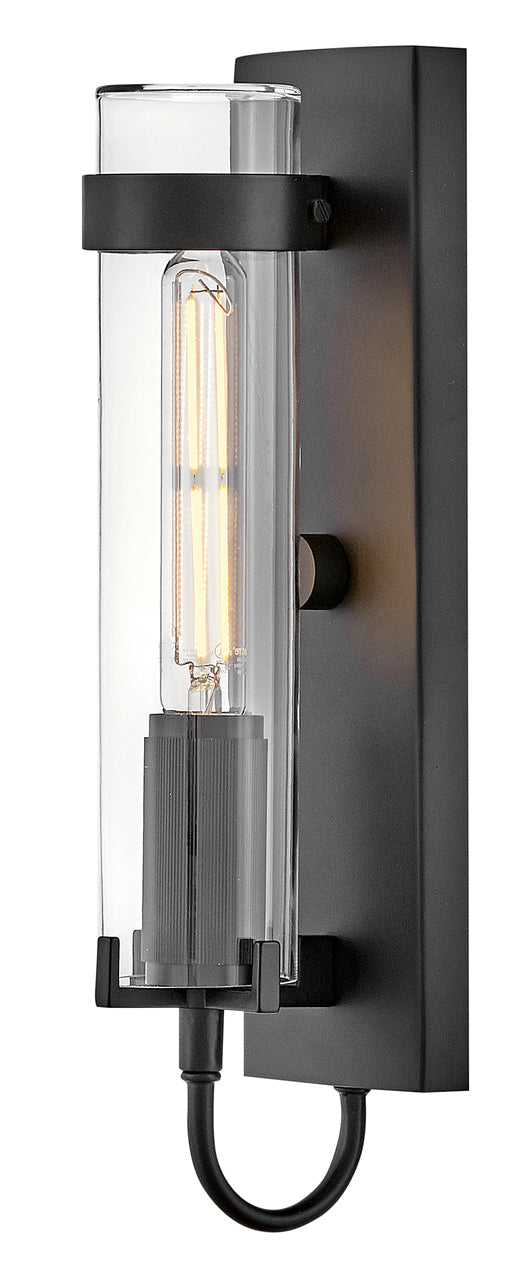 Ryden Medium Wall Mount Lantern In Black Finish