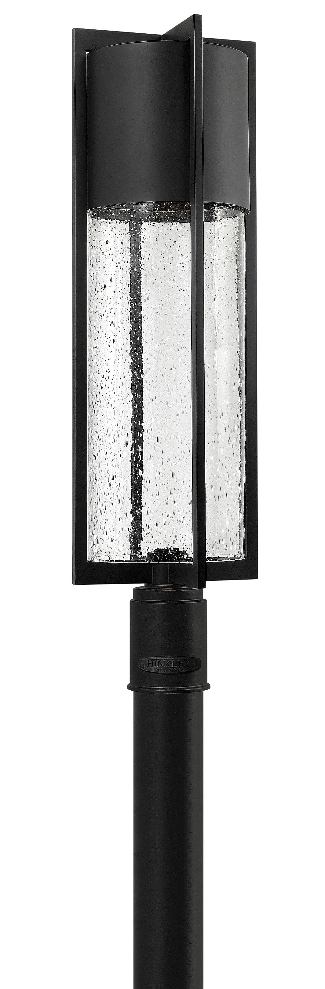Shelter Large Post Top or Pier Mount Lantern In Black Finish
