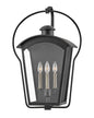 Yale Large Wall Mount Lantern In Black Finish