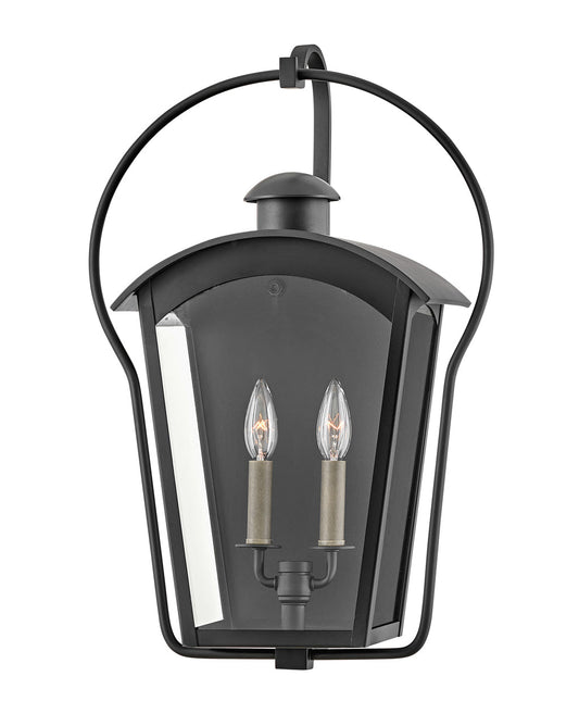 Yale Large Wall Mount Lantern In Black Finish