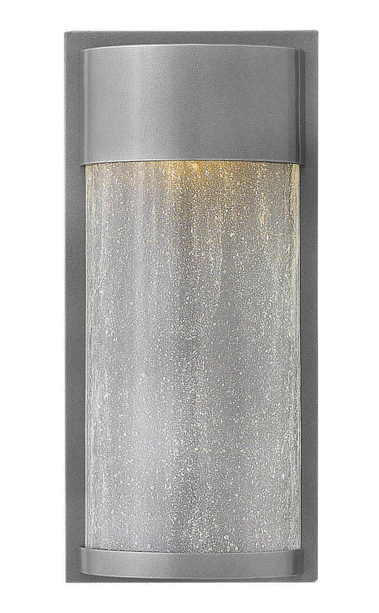 Shelter Small Wall Mount Lantern In Gray Finish
