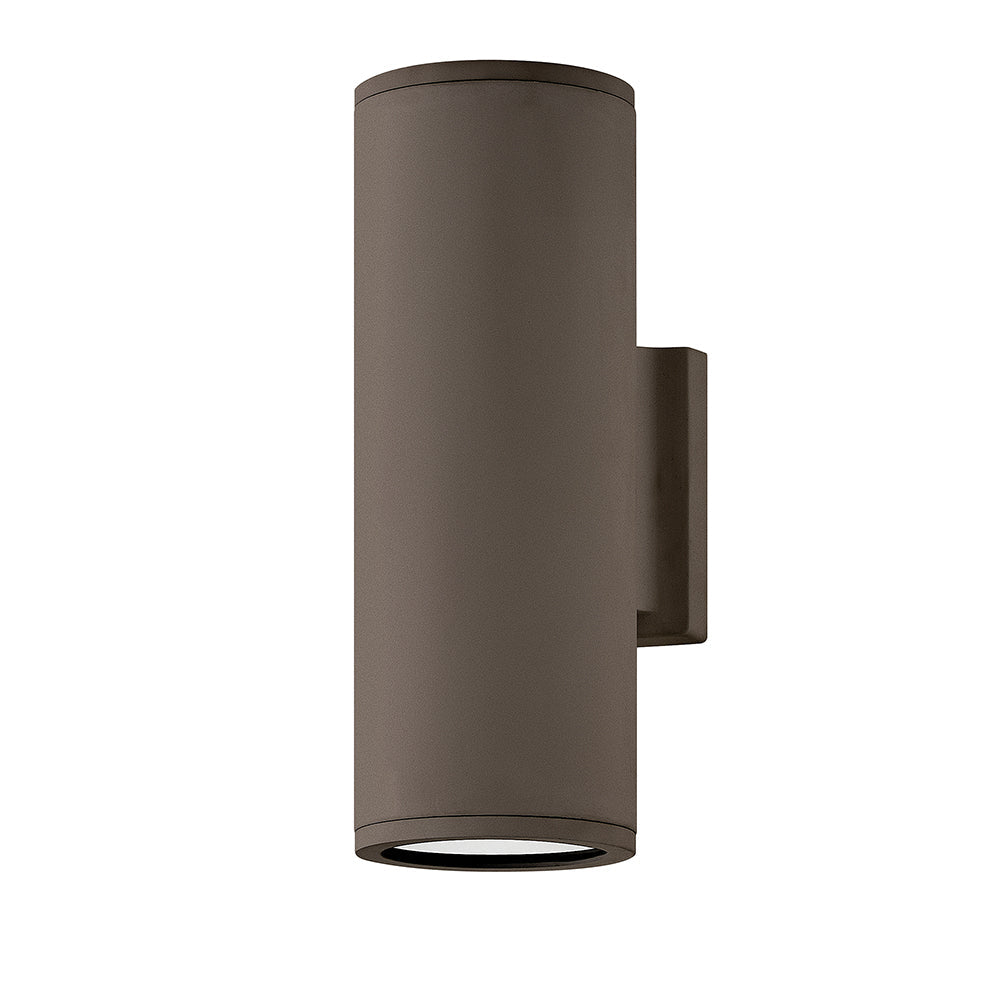 Silo Small Up/Down Wall Mount Lantern In Dark Bronze Finish