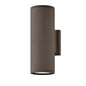 Silo Small Up/Down Wall Mount Lantern In Dark Bronze Finish