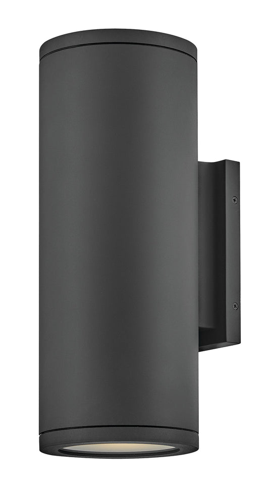Silo Medium Wall Mount Lantern In Black Finish