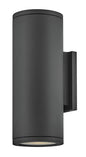 Silo Medium Wall Mount Lantern In Black Finish