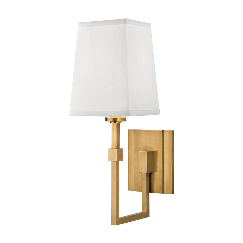 Fletcher Wall Sconce with Aged Brass Finish