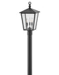 Huntersfield Medium Post Top or Pier Mount Lantern In Black Finish
