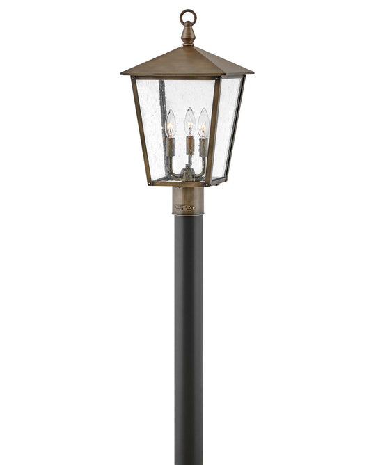 Huntersfield Medium Post Top or Pier Mount Lantern In Light Bronze Finish
