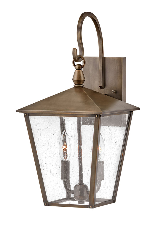Huntersfield Medium Wall Mount Lantern In Light Bronze Finish