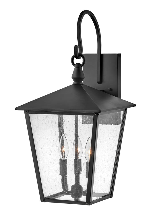 Huntersfield Large Wall Mount Lantern In Black Finish