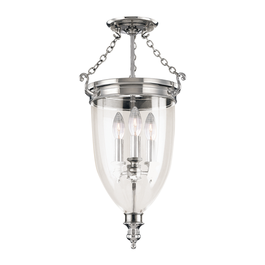 Hanover Semi Flush with Polished Nickel Finish