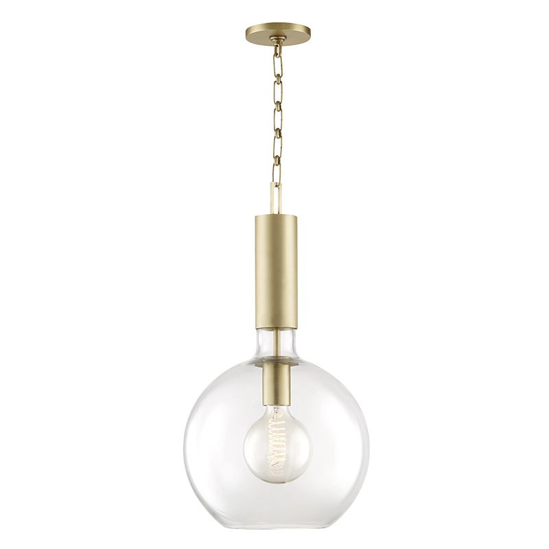 Raleigh Pendant with Aged Brass Finish