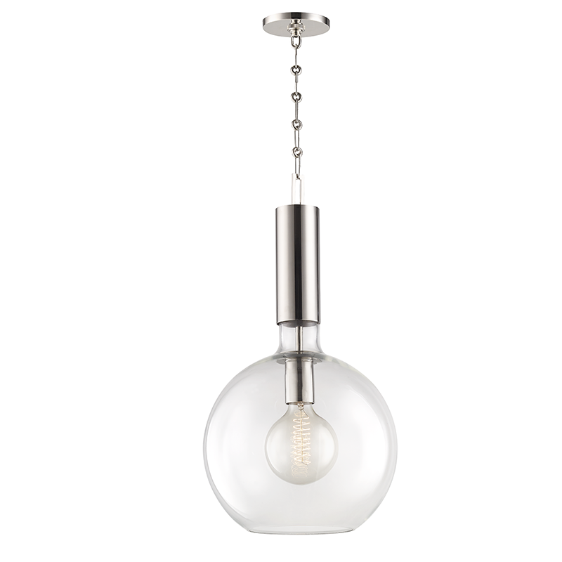 Raleigh Pendant with Polished Nickel Finish