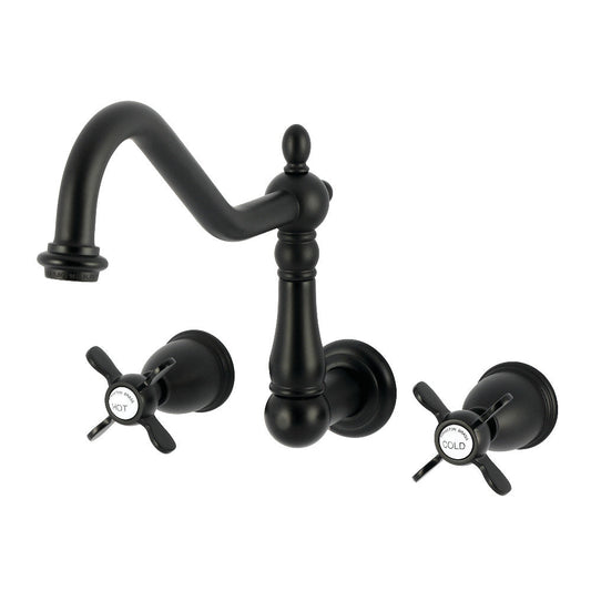 Essex Wall Mount Kitchen Faucet in Matte Black