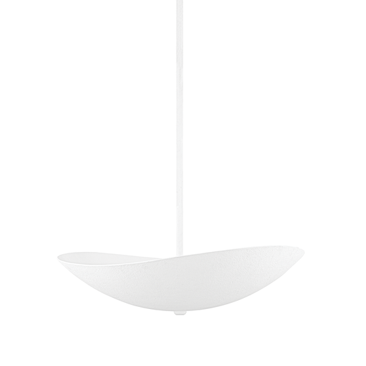 Fabius Pendant with White Plaster Finish