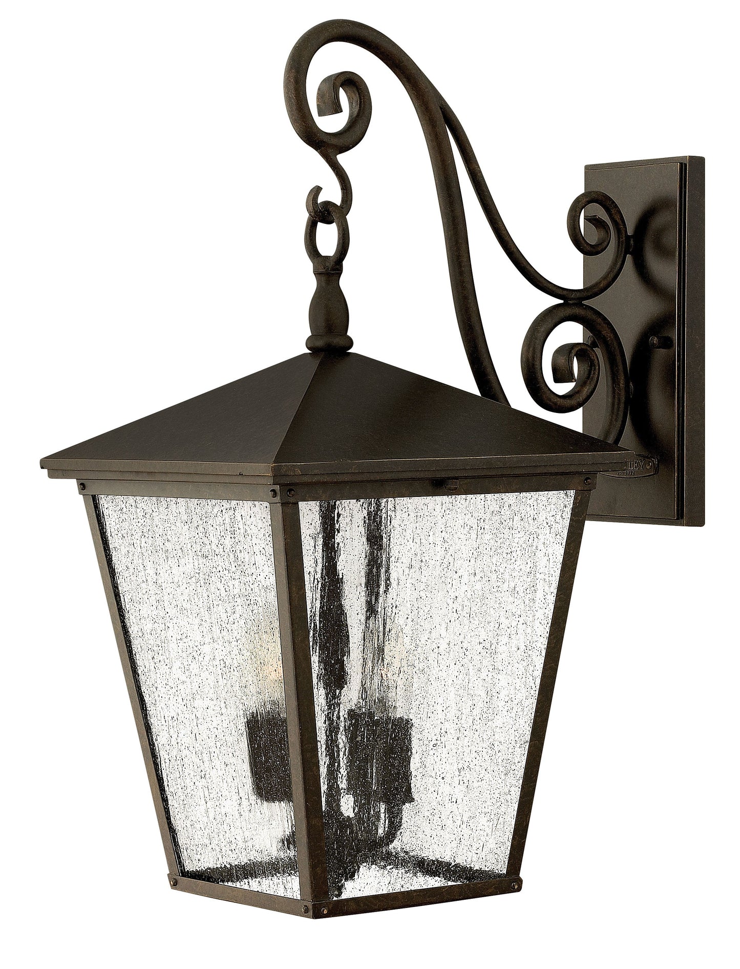 Trellis Large Wall Mount Lantern In Dark Bronze Finish
