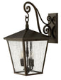 Trellis Large Wall Mount Lantern In Dark Bronze Finish