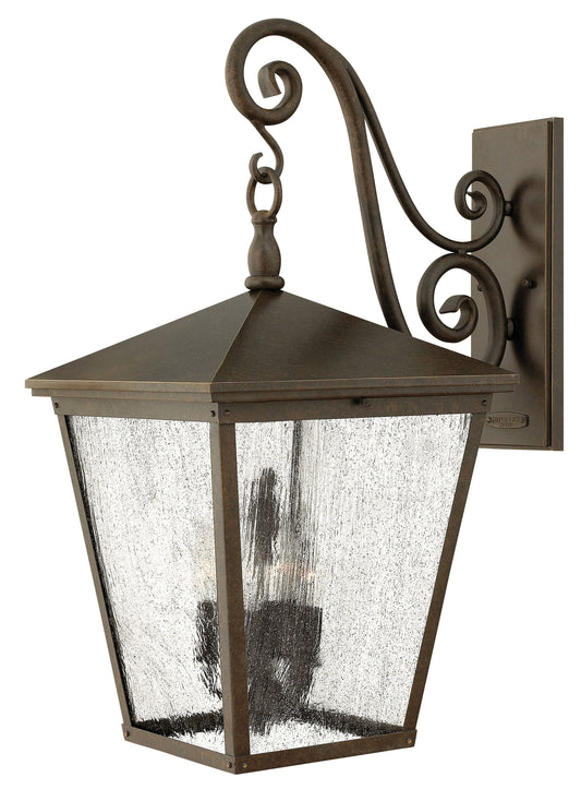 Trellis Large Wall Mount Lantern In Dark Bronze Finish