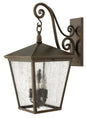 Trellis Large Wall Mount Lantern In Dark Bronze Finish
