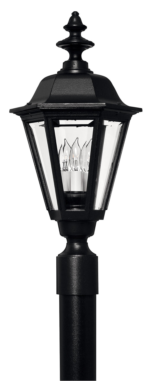 Manor House Large Post Top or Pier Mount Lantern In Black Finish