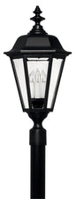 Manor House Large Post Top or Pier Mount Lantern In Black Finish