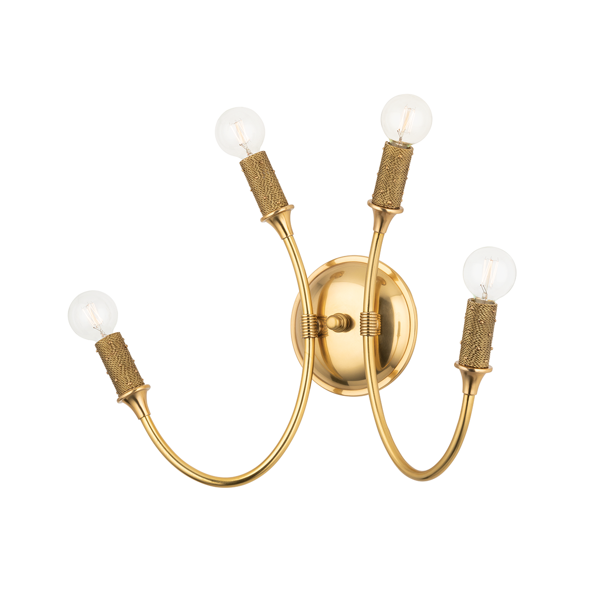 Amboy Wall Sconce with Aged Brass Finish