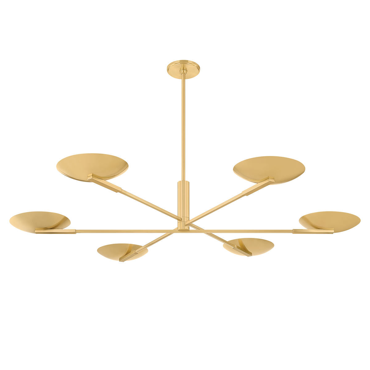 JOHNSON Chandelier with AGED BRASS Finish