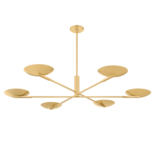 JOHNSON Chandelier with AGED BRASS Finish