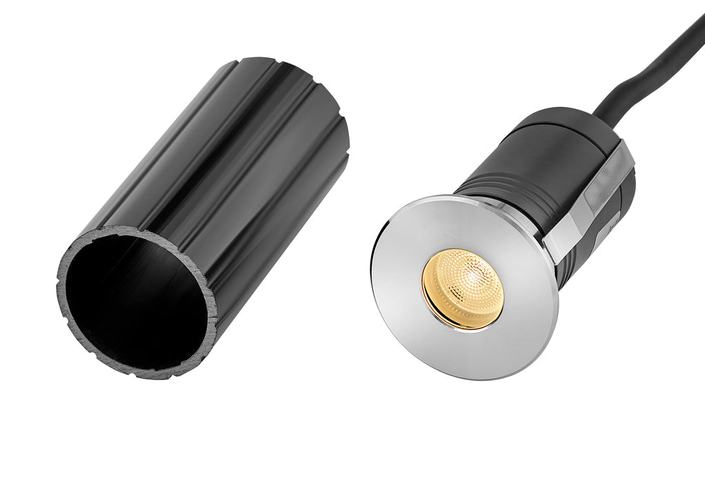 Sparta - Dot Large Stainless Steel LED Round Button Light In Stainless Finish