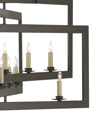 Middleton Bronze Rectangular Chandelier