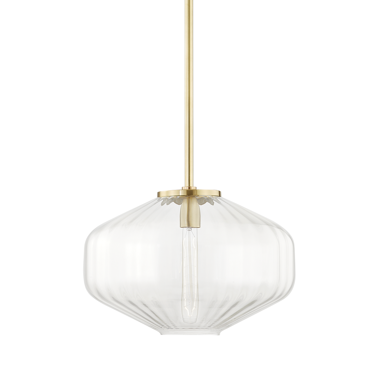 Bennett Pendant with Aged Brass Finish