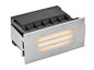 Sparta - Dash 12V LED Small Louvered Brick Light In Stainless Finish