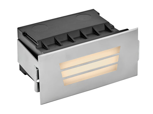 Sparta - Dash 12V LED Small Louvered Brick Light In Stainless Finish