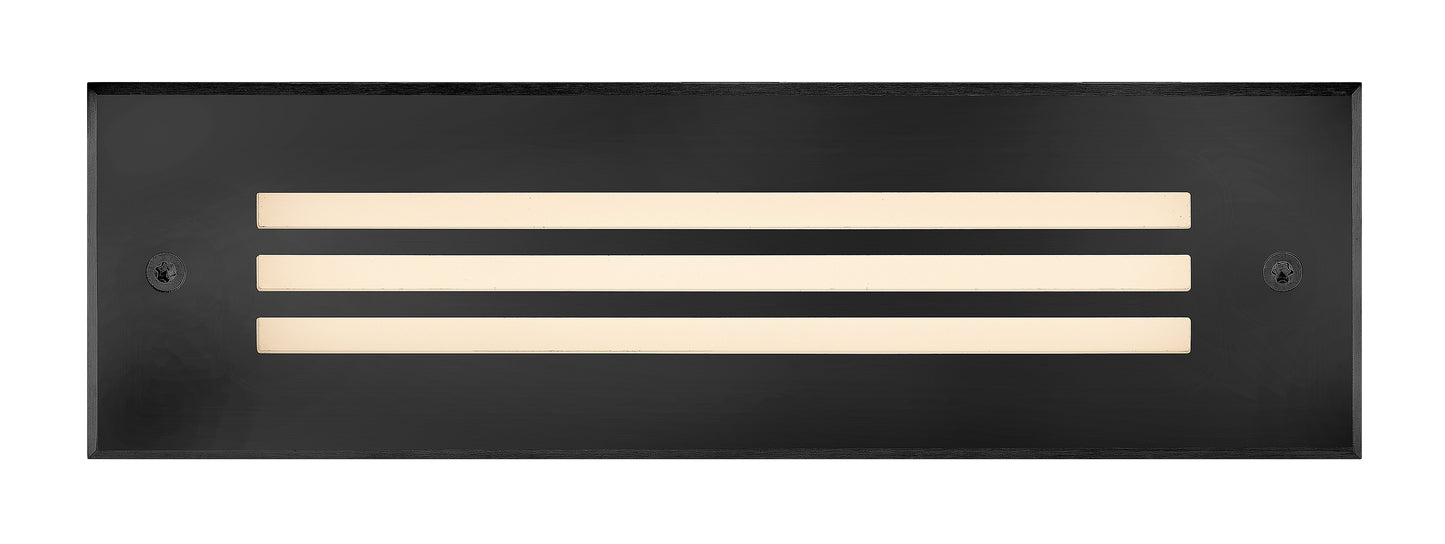 Sparta - Dash 12V LED Large Louvered Brick Light In Black Finish