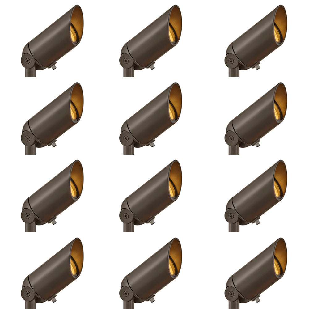 Accent Spot Light 12V MR16 Spotlight - 12 Pack In Light Bronze Finish