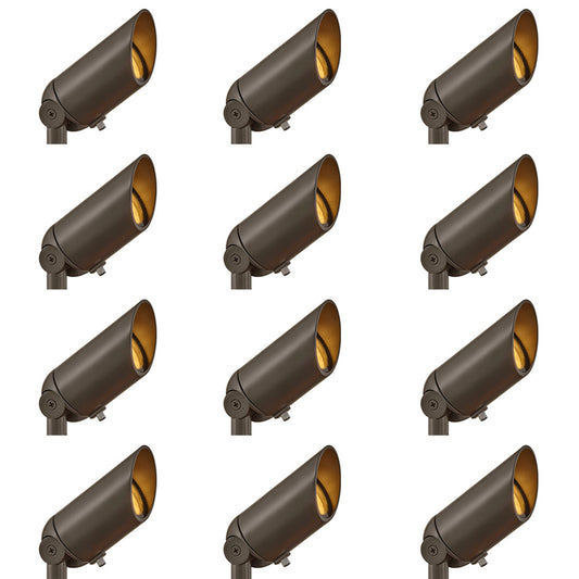 Accent Spot Light 12V MR16 Spotlight - 12 Pack In Light Bronze Finish