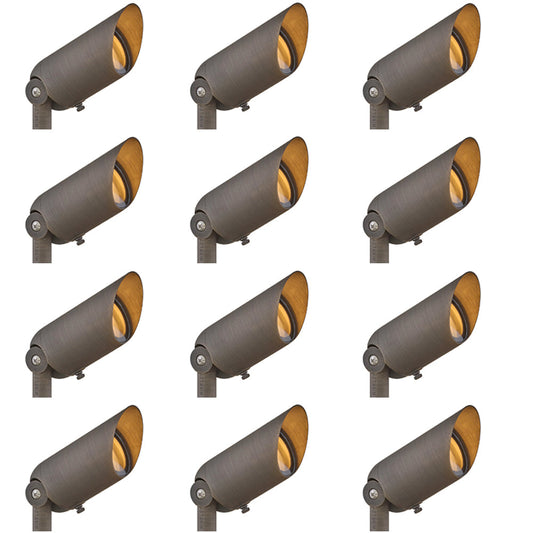 Hardy Island Accent Spot Light 12V MR16 Spotlight - 12 Pack In Light Bronze Finish