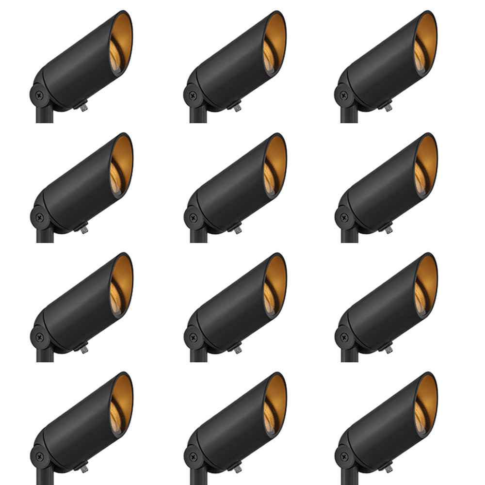 Accent Spot Light 12V MR16 Spotlight - 12 Pack In Black Finish