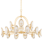 Danes Chandelier with Vintage Gold Leaf Finish