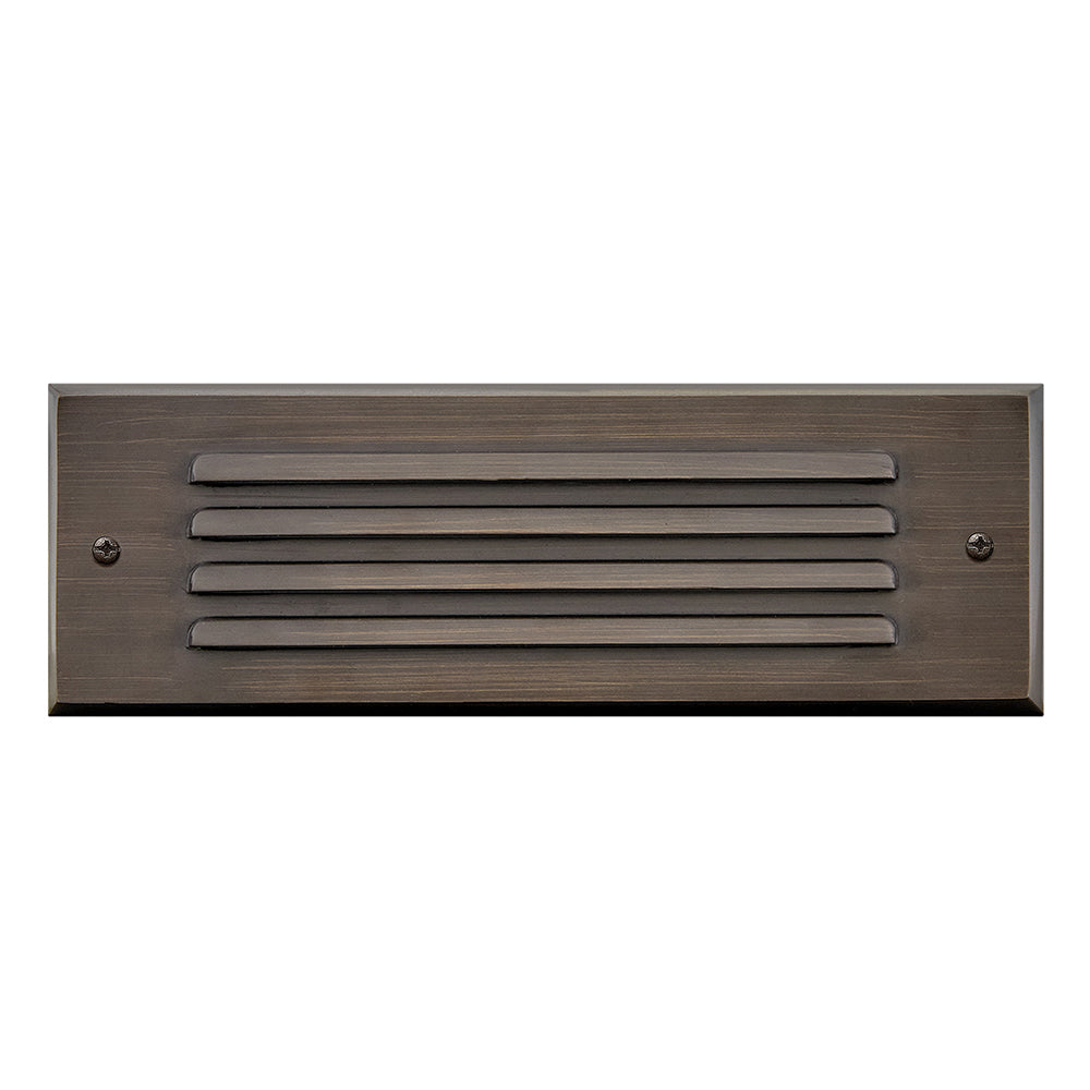 Louvered Brick Light LED Flush Step Light 12V In Light Bronze Finish