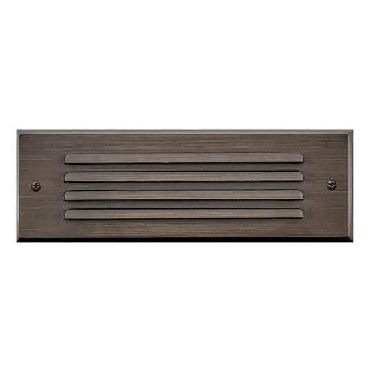 Louvered Brick Light LED Flush Step Light 12V In Light Bronze Finish