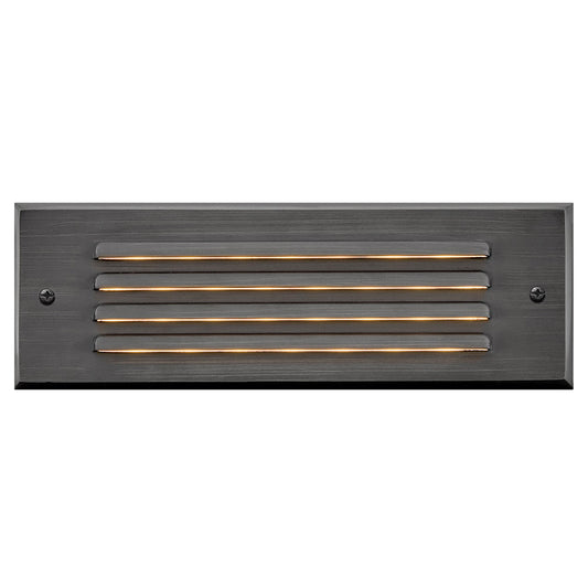Louvered Brick Light LED Flush Step Light 12V In Black Finish
