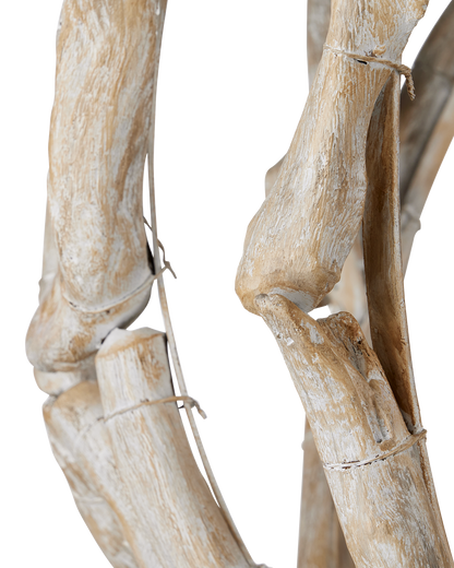 Driftwood Whitewash Orb Chandelier