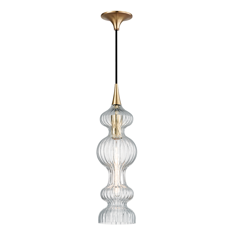 Pomfret Pendant with Aged Brass Finish