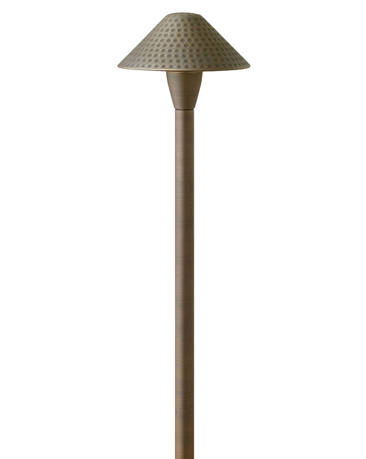 Hardy Island Path Light 12V Large Hammered LED Path Light In Light Bronze Finish